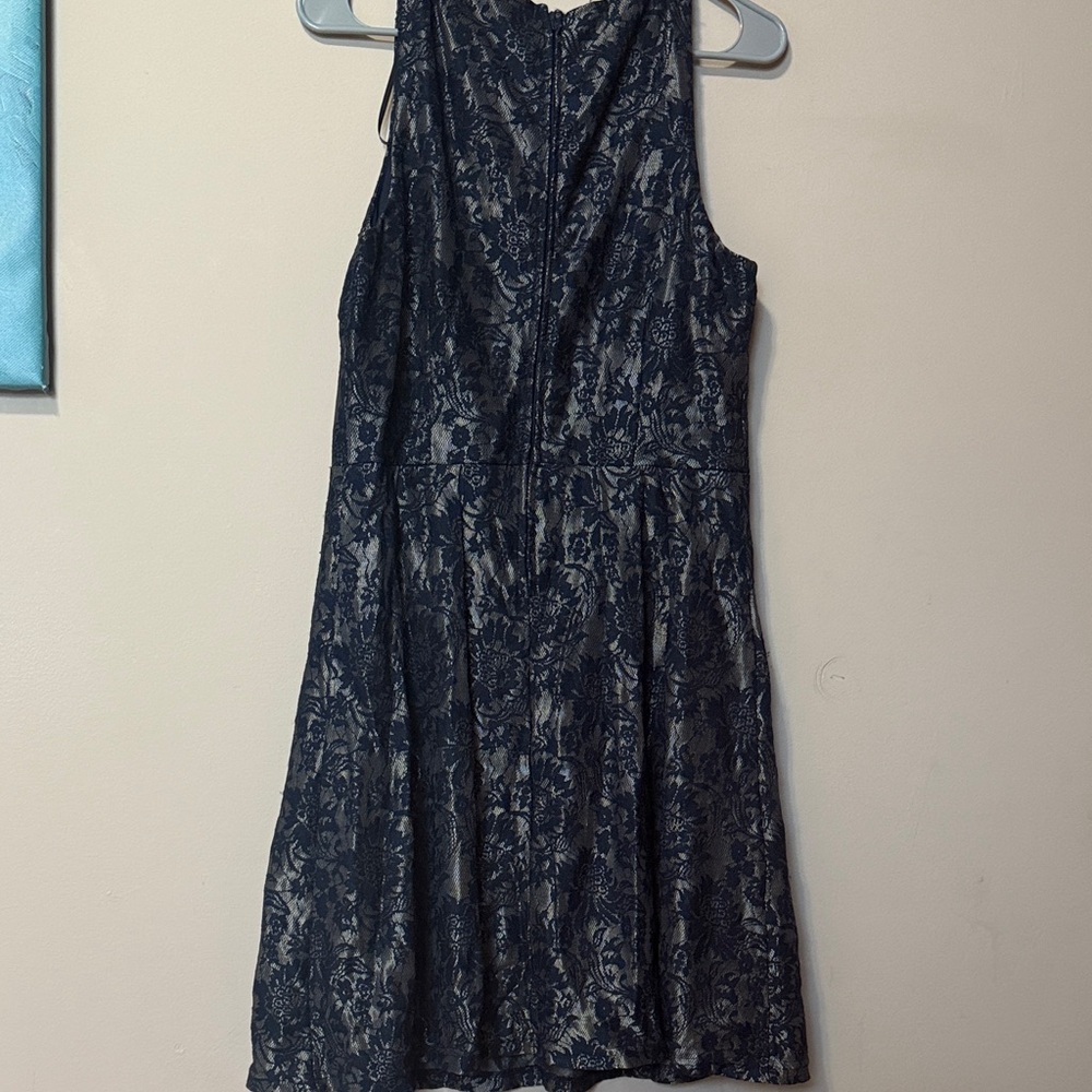 Forever 21 Midnight Blue Lace Dress Size XL - Picture 4 of 5
